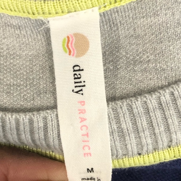 Anthropologie daily practice color block crewneck jersey mini jumper dress - Picture 6 of 13